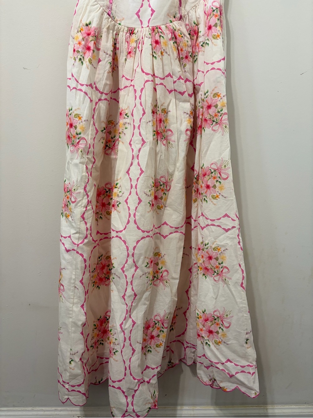 For love & Lemons Cotton Tea Time Floral Print Midi Dress - Picture 8 of 10